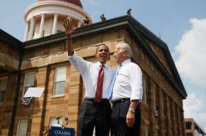 Obama Launches DNC Campaign Tour At Illinois State Capitol
